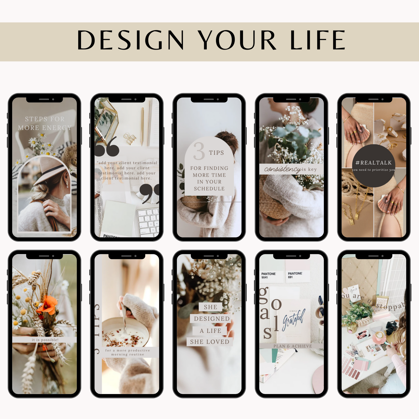 100 Instagram Stories With Photos: ‘Design Your Life’ Collection