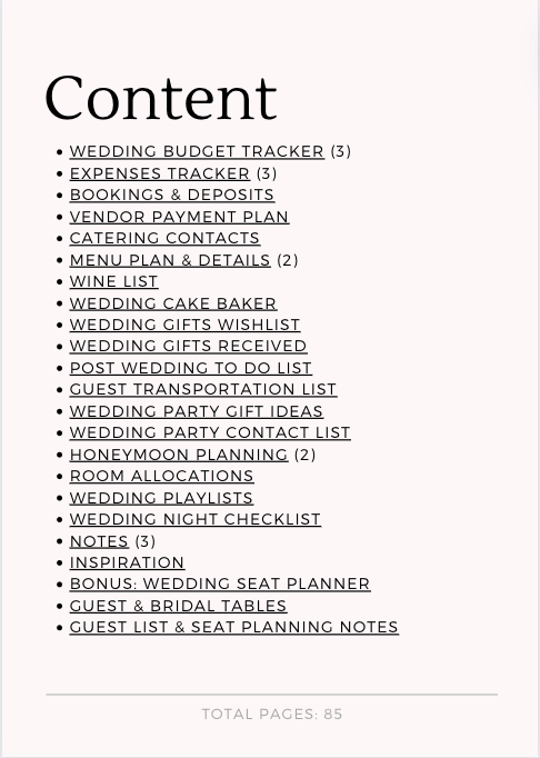 The Ultimate Dream Wedding Planner + Bonus Seat Planner